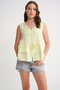 4722 Women's V-Neck Ruffled Muslin Blouse Butter Yellow