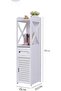OneDcor Bathroom Corner Cabinet With Doors & Shelves | Thin Freestanding Floor Cabinet For Small Spa - 2