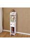 OneDcor Bathroom Corner Cabinet With Doors & Shelves | Thin Freestanding Floor Cabinet For Small Spa - 3