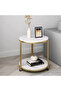 Nordic Light Luxury Marble Living Room Simple Modern Creative Storage Small Round Table Single Layer - 4
