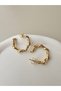 Women's Steel Tarnish Xuping Gold Hoop Earrings - 3