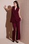 Wide Leg Mid-High Waist Wide Leg Fabric Pants Pants 6522974