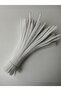 25 Pieces of White Chenille, Feathered Wire Suitable for Flower Making, 30 cm 6 mm - 3