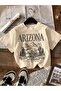 Arizona Printed Women's Beige Cotton T-Shirt