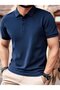 Men's Short Sleeve Collared Viscose Two Thread Men's T-Shirt
