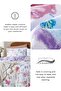 Queen size bedding set featuring a beautiful floral design in purple and pink 200x230cm. - 6