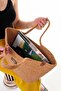 Women's Straw Bag Hand Braided Jute Straw Shoulder Beach Bag - 3
