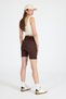 Coffee Ribbed Biker Shorts Leggings 3005
