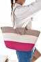 Women's Straw Bag Hand Braided Jute Straw Shoulder Beach Bag - 2