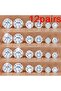MULTI 12 Pairs Eight Claw Glass Water Diamond Earrings, Versatile Flower Artificial Crystal Card Ear