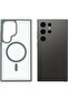 SuperShield Clear Case for Samsung Galaxy S24 Ultra Gray MagSafe-Compatible Transparent Shock