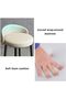 Bar Stools with Backrest Kitchen High Stools with Gold Metal Footrest Round Seat Counter Chair for L - 7