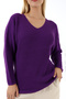 Women's Oversize V-Neck Knitwear Sweater - 7