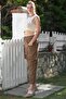 Organic Cotton Cinnamon Color Cargo Pocket Elastic and Tie Waist Baggy Woven Trousers 100 65 - 7