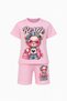 Bestie Black and Pink Color Girl's Set - Teddy Bear Printed T-Shirt & Shorts Set of 2