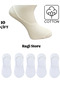10 Pack White Men's Ballerina Socks - 3