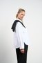 Women's Plus Size Poplin Shirt with Navy Collar - 4