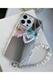 iPhone 16 Promax Compatible Mirrored Charm Heart Design Silicone Case - 6