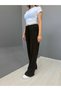 Women's Jacquard Casual Lace-Up Trousers - Khaki