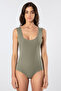 905 Women's Laser Cut Strappy Cotton Snap Bodysuit - 2