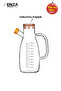 Oil Pot & Vinegar Pot with Glass Bamboo Lid - 4