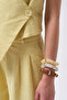 Side Button Asymmetrical Linen Yellow Vest - 5