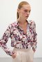 Patterned Long Shirt - Claret Red - 7