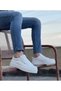 Men's Lace-Up Skin Leather Classic Shoes Casual Sports Stylish Flat Sole Comfortable Sneaker