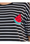 Striped Sleep T-Shirt Dress with Patch Detail - 3