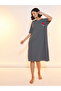 Striped Sleep T-Shirt Dress with Patch Detail