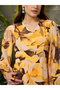 Floral Print Balloon Sleeve Maxi Dress - 4
