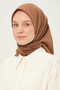 Poly Coton Square Scarf Cappuccino Cotton Breathable Fabric - 5