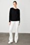 Women's Crew Neck Verev Stone Sweater Black - 5