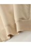 Book Therapy Printed Hooded Beige Sweatshirt with Pocket and Wool Inside - 4