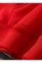 I May Look Calm Back Printed Hooded Pocket Cotton Red Sweatshirt - 4