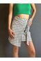 Plaid Side Tie Sports Skirt - 7