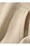 Guitar Instrument Printed Hooded Beige Sweatshirt with Pocket and Wool Inside - 4