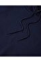 Sunflower Printed Hooded Pocket Inside Wool Navy Blue Sweatshirt - 4