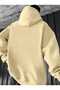 Blauer Usa Printed Hooded Pocket Cotton Beige Sweatshirt - 2