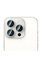 iPhone 15 Pro Compatible Alloy Sparkling Diamond Series Stone Lens Protector Silver