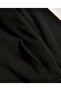 Colorful Flowers Printed Hooded Pocket Cotton Black Sweatshirt - 4