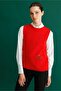 Women's Crew Neck Pocket Top Floral Embroidery Wool Sweater Coral - 4