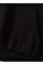 I May Look Calm Back Printed Hooded Pocket Cotton Black Sweatshirt - 4