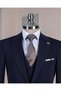Italian Style Slim Fit Jacket Vest Pantalon Suit Navy Blue T13961 - 2