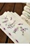 50X90 cm Embroidered Velvet 6-Piece Hand Towel |   Face Towel Set - 3