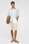 Oversize Short Sleeve Muslin Fabric Shirt Blue - 2