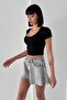 Modal Fabric Oval Neck Half Sleeve Slim Fit Basic Women's Body Crop Blouse - 4