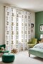 Gold Bow Bear and Rabbit Patterned Children's Baby Room Background Curtain (Single Wing Pricing) - 3