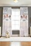 Gray Rainbow Princesses Patterned Children's Baby Room Background Curtain (Single Wing Pricing) - 3