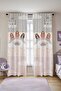 Gray Rainbow Princesses Patterned Children's Baby Room Background Curtain (Single Wing Pricing) - 2